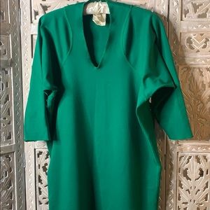Emerald Green Vintage Sweater/Sweatshirt Dress